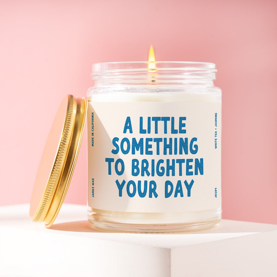 Brighten Your Day Candle Gift for Her, Thinking of You Present, Thank You Gift for Friends, Coworkers or Teachers, 9oz Soy Wax Candle JH284
