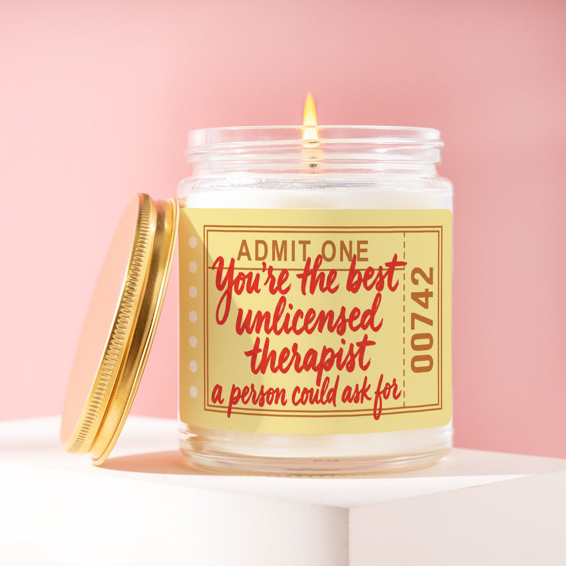 Bestie Candle, Best Friend Gift, You're the Best Unlicensed Therapist a Person Could Ask for, Bestie Gift, Thank You Gift, Gift for Her R238