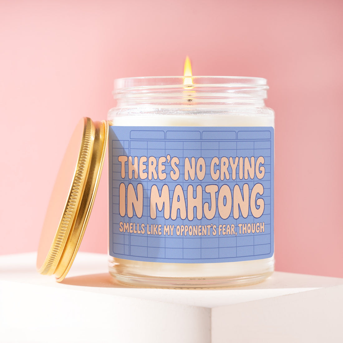 Mahjong Candle, Funny Mahjong Gifts for Women, Mahjong Player Gag Gift, There's No Crying in Mahjong, Christmas Gift R539