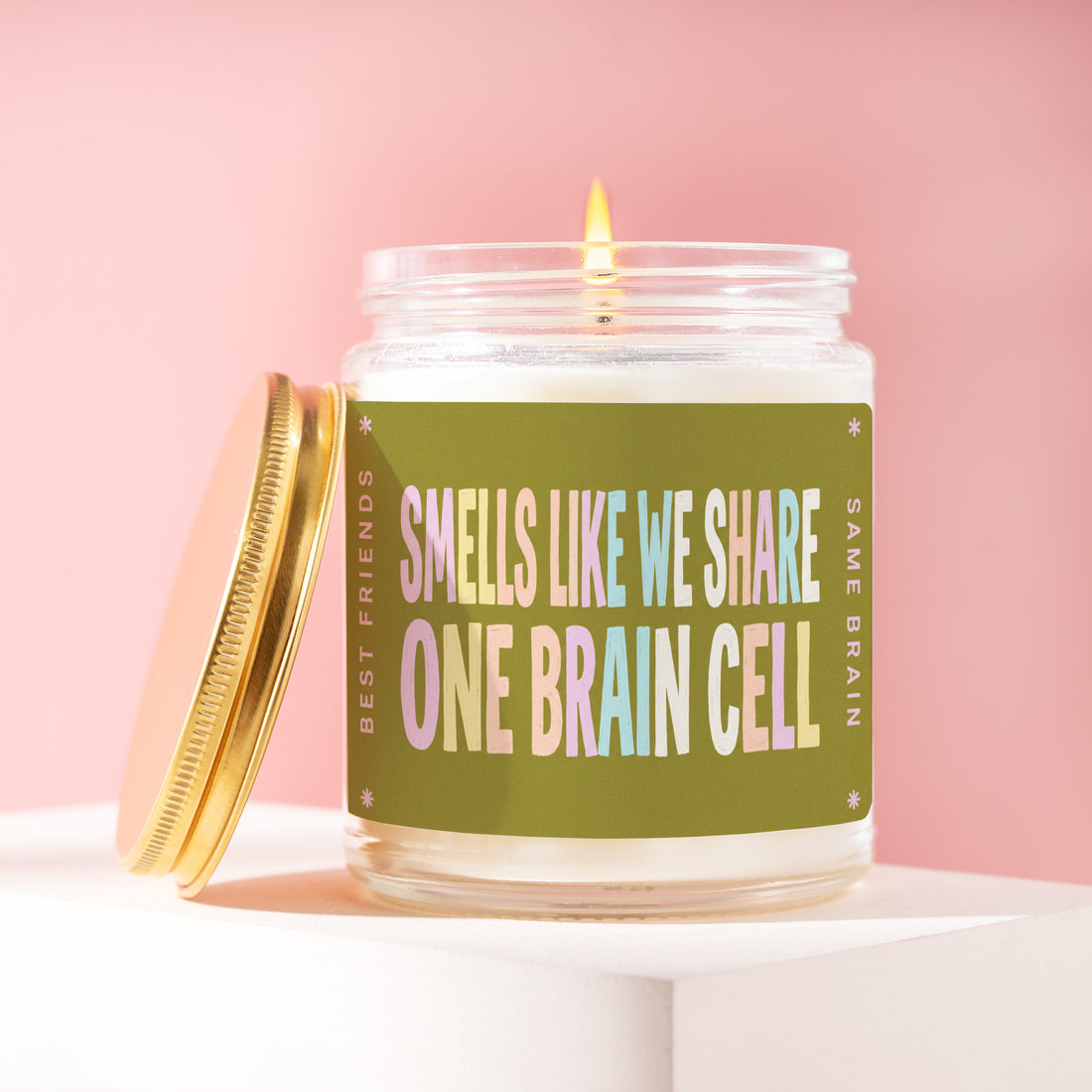 Best Friends Birthday Candle, Gift for Bestie, Smells Like We Share One Brain Cell, Galentines Day, Twin Sister, Roommate, Coworker R295