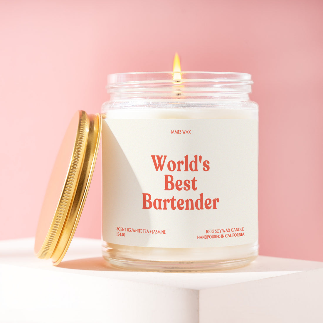 Bartender Gift Worlds Best Bartender Candle Bar Staff Mixologist Server Cocktail Maker Pub Worker Alcohol Server Bartending Thank J5430