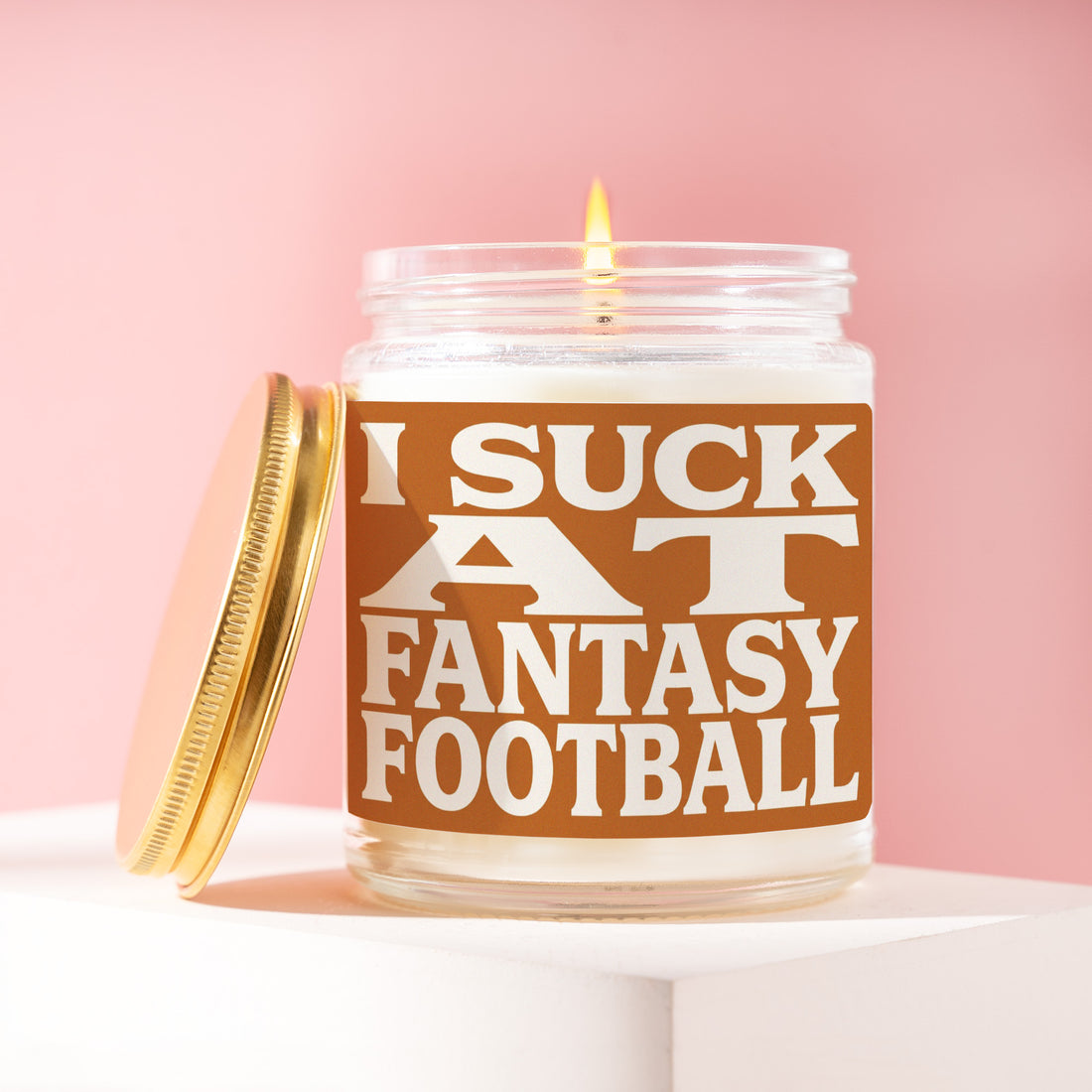 I Suck at Fantasy Football Candle, Funny Gag Gift for Him, Western Birthday Present for Brother, Coworker League Idea R230