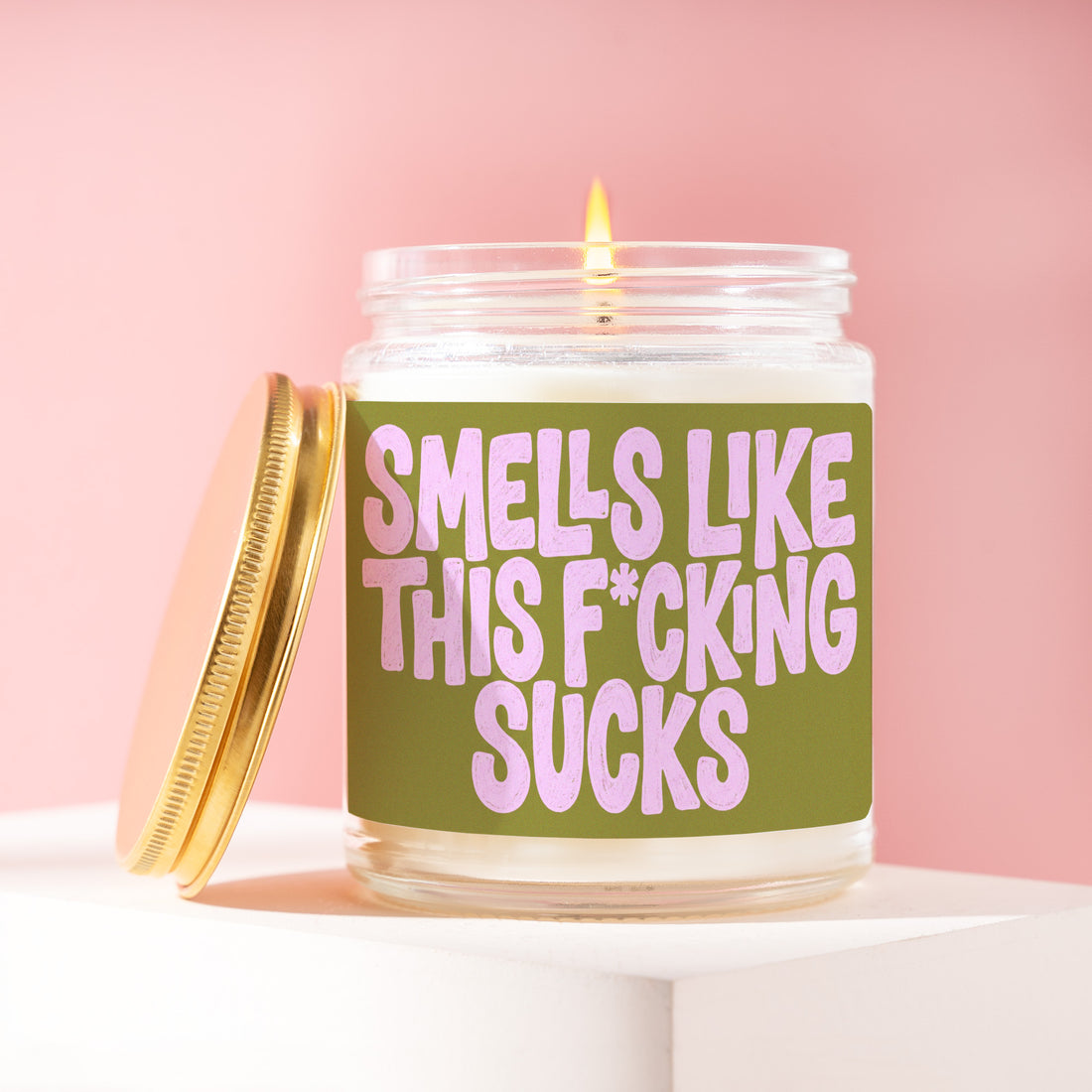 Cancer Gift for Women, Smells Like This F*cking Sucks Candle, Chemo Care Package, Funny Encouragement for Her, Get Through It R395