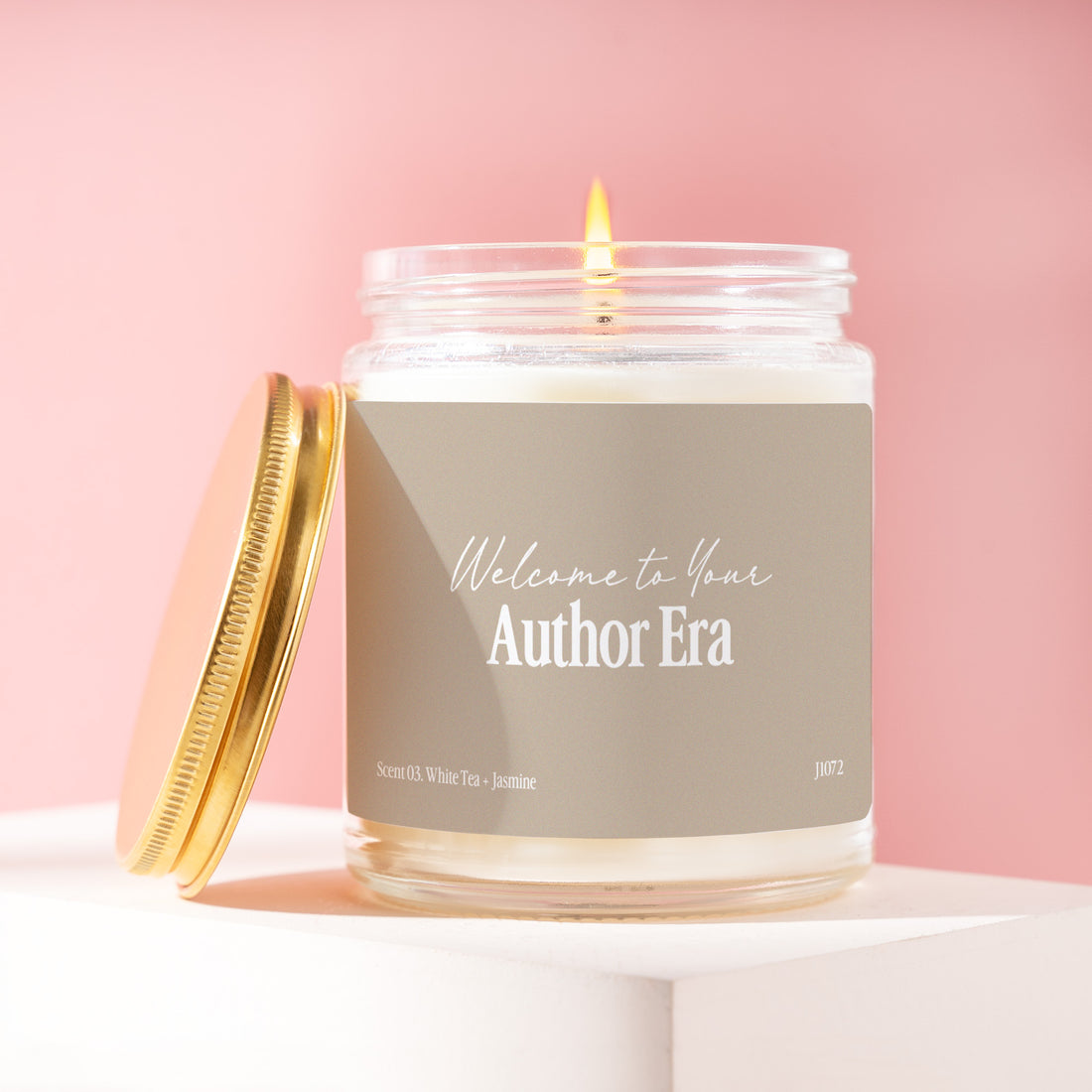 Author Candle Gift for New Author, Published Writer Book Launch Career, Welcome to your Author Era Author Birthday Promotion Friend J1072
