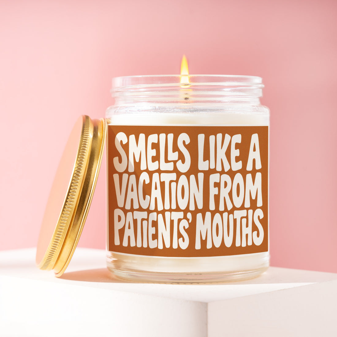 Funny Dental Candle, Dental Hygiene Student Gift, Hygienist Gifts for Women, Smells Like a Vacation From Patients' Mouths, Thank You R576