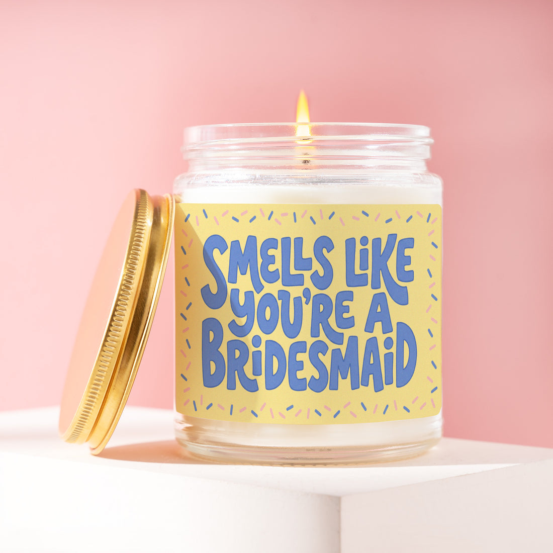 Lemon Bridal Shower Candle, Yellow Wedding Gift, Smells Like You're A Bridesmaid, Butter Theme Decor, Proposal for Sisters, Sister R329