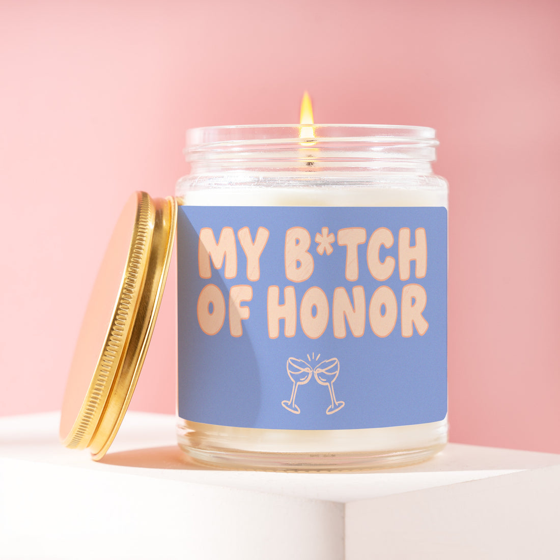Champagne Toast Candle, Bride to Be Gift, My B*tch Of Honor, Engagement Celebration, Bubbly Decor for Best Friend, Sisters, Sister R332