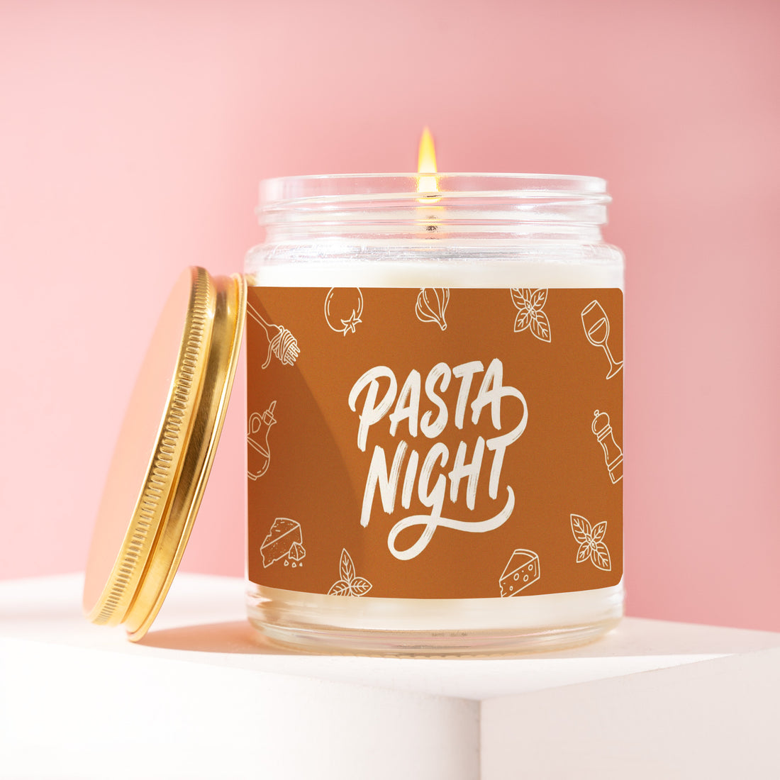 Pasta Night Candle, Foodie Gift for Her, Italian Food Lover Housewarming Present, Funny Kitchen Decor for Carb Obsessed R021