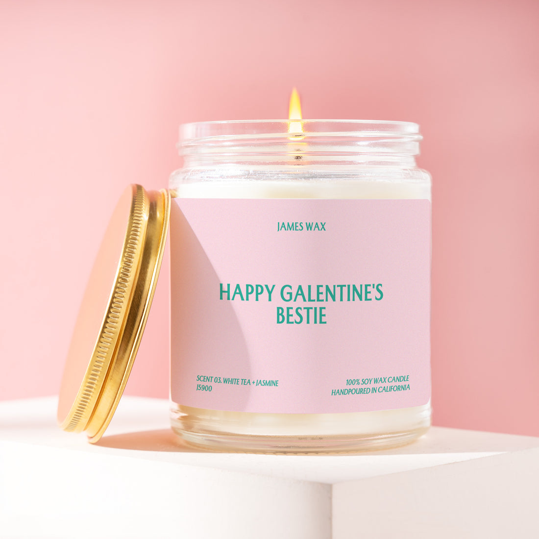 Galentine Candle Happy Galentines Bestie BFF Gift for Friend Valentine Day Present Girl Power Friendship Palentine Single Gal Gifts J5900