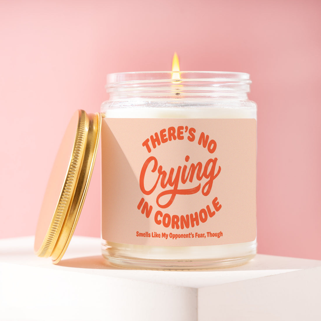 Funny Cornhole Candle, Cornhole Gift for Her, Cornhole Gifts for Women, There's No Crying in Cornhole, Birthday Gift R542