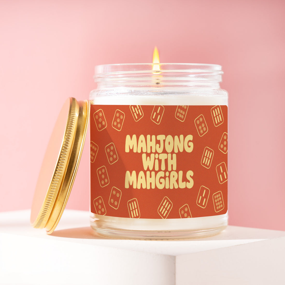 Mahjong Candle, Mahjong Gift, Mahjong with Mahgirls, Gift for Her, Mahjong Player Gift, Mah Jongg Gift, Game Night Gift, Gift for Him R172
