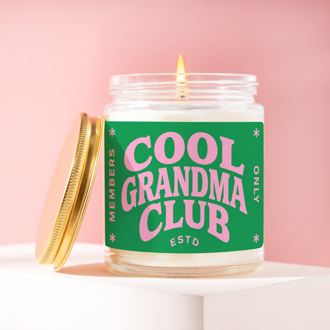 Cool Grandma Club Candle, Funny Gift for Nana, Western Retro Mothers Day Present from Grandkids, New Mimi Reveal R025
