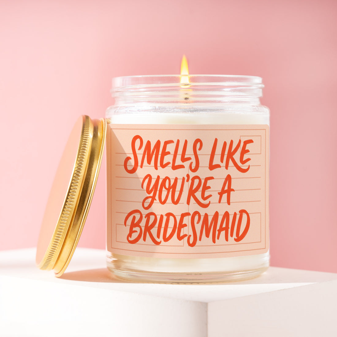 Wedding Party Candle, Proposal Gift for Best Friend, Smells Like You're A Bridesmaid, Invitation Decor, Engaged Sister Ask, Cousin R321