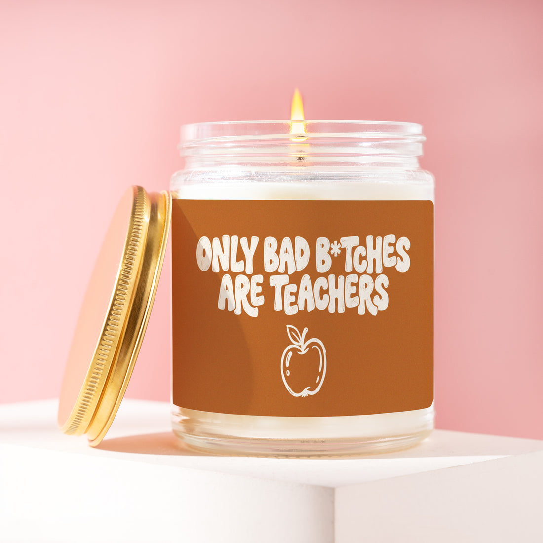 Educator Candle, Teacher Birthday Gift, Only Bad B*tches Are Teachers, Apple Decor, Thank You Present for Her, Bestie Coworker, Wife R299