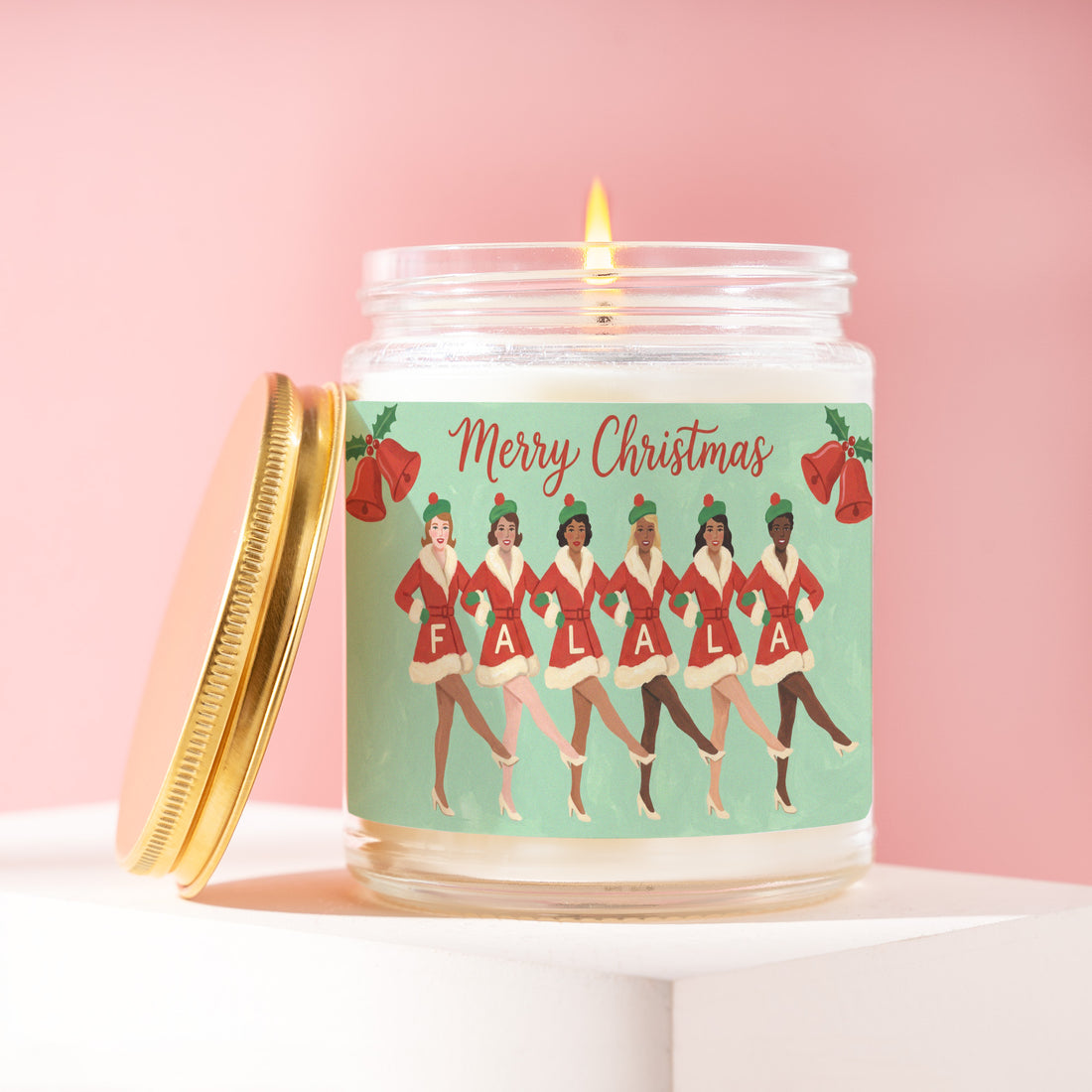 Fa La La Christmas Candle, Merry Christmas Gift for Her, Fa La La Gifts, Gift for Friend, White Elephant, Secret Santa R532