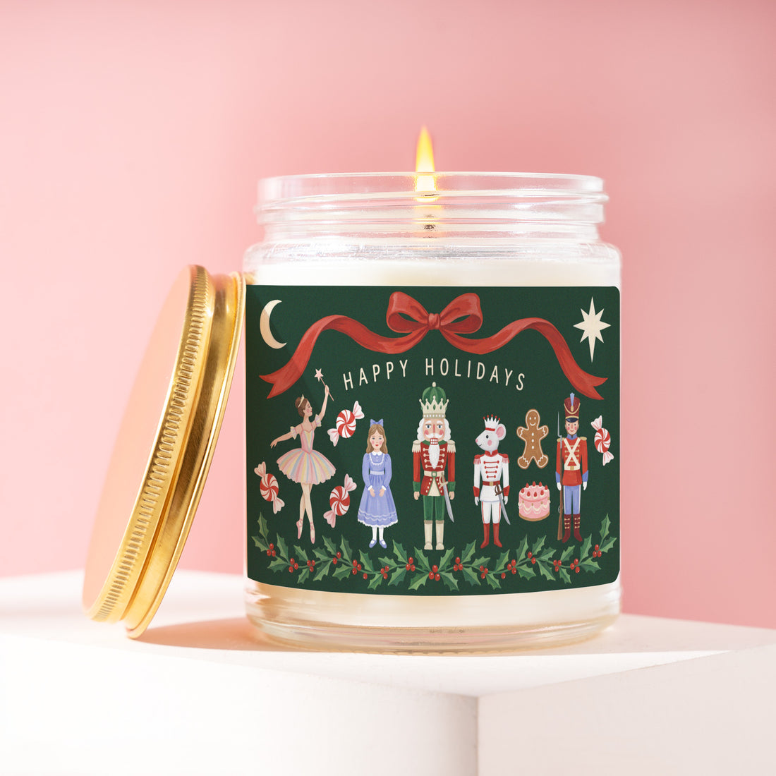 Nutcracker Ballet Candle, Nutcracker Ballet Gift for Her, Ballet Dancer Gifts, Happy Holidays, Sugar Plum Fairy, Secret Santa R512