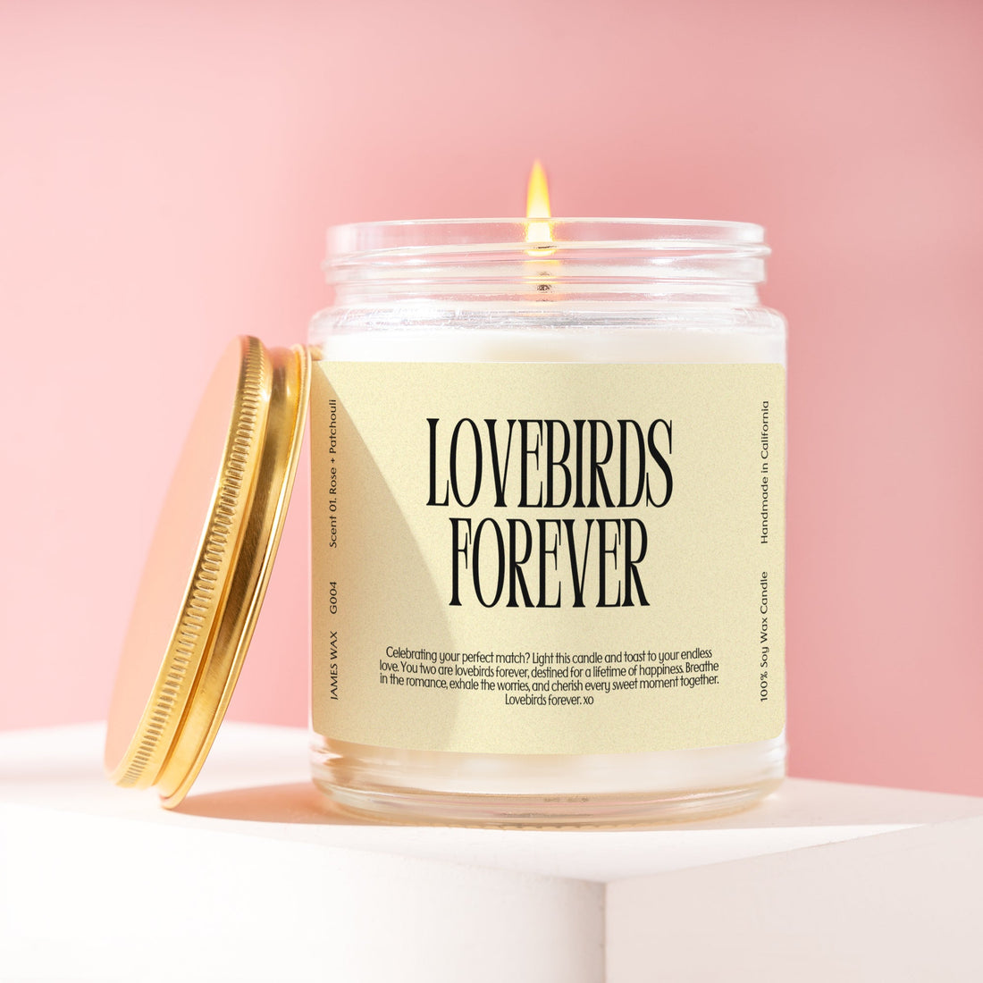 Anniversary Couples Lovebirds Forever Candle G004