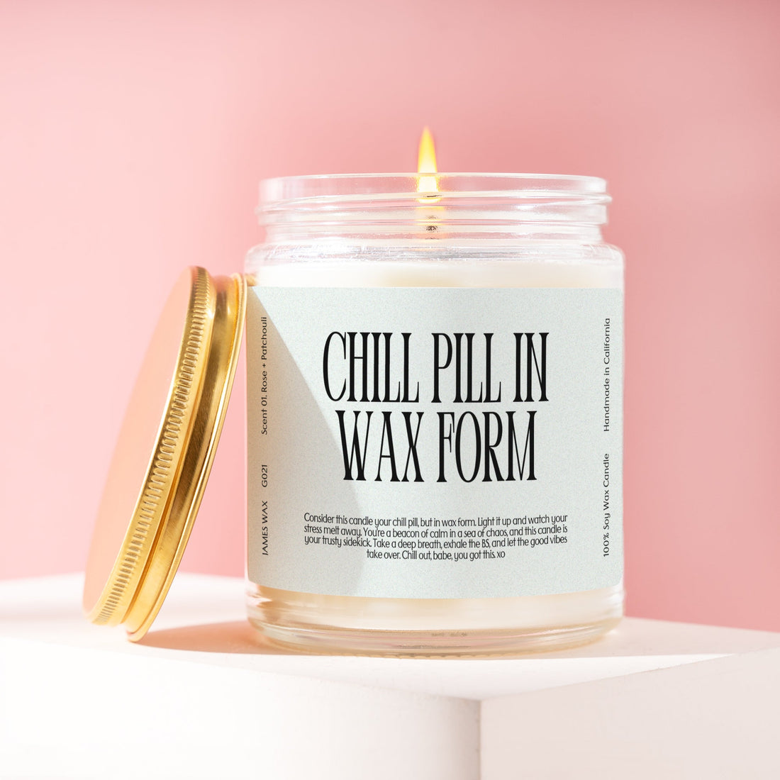 Stress Relief Relaxation Chill Pill in Wax Form Candle G021