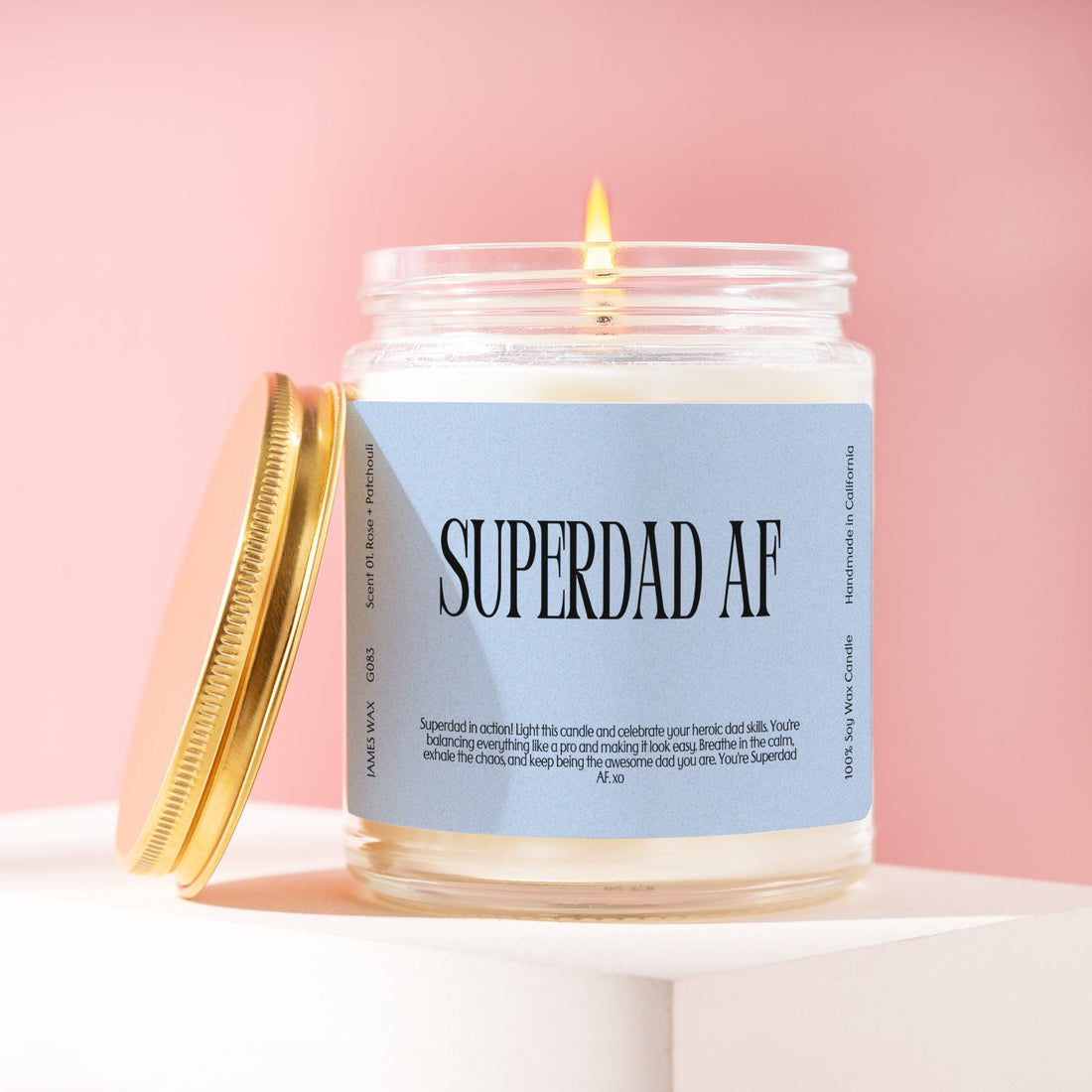 Father's Day Dads Superdad AF Candle G083