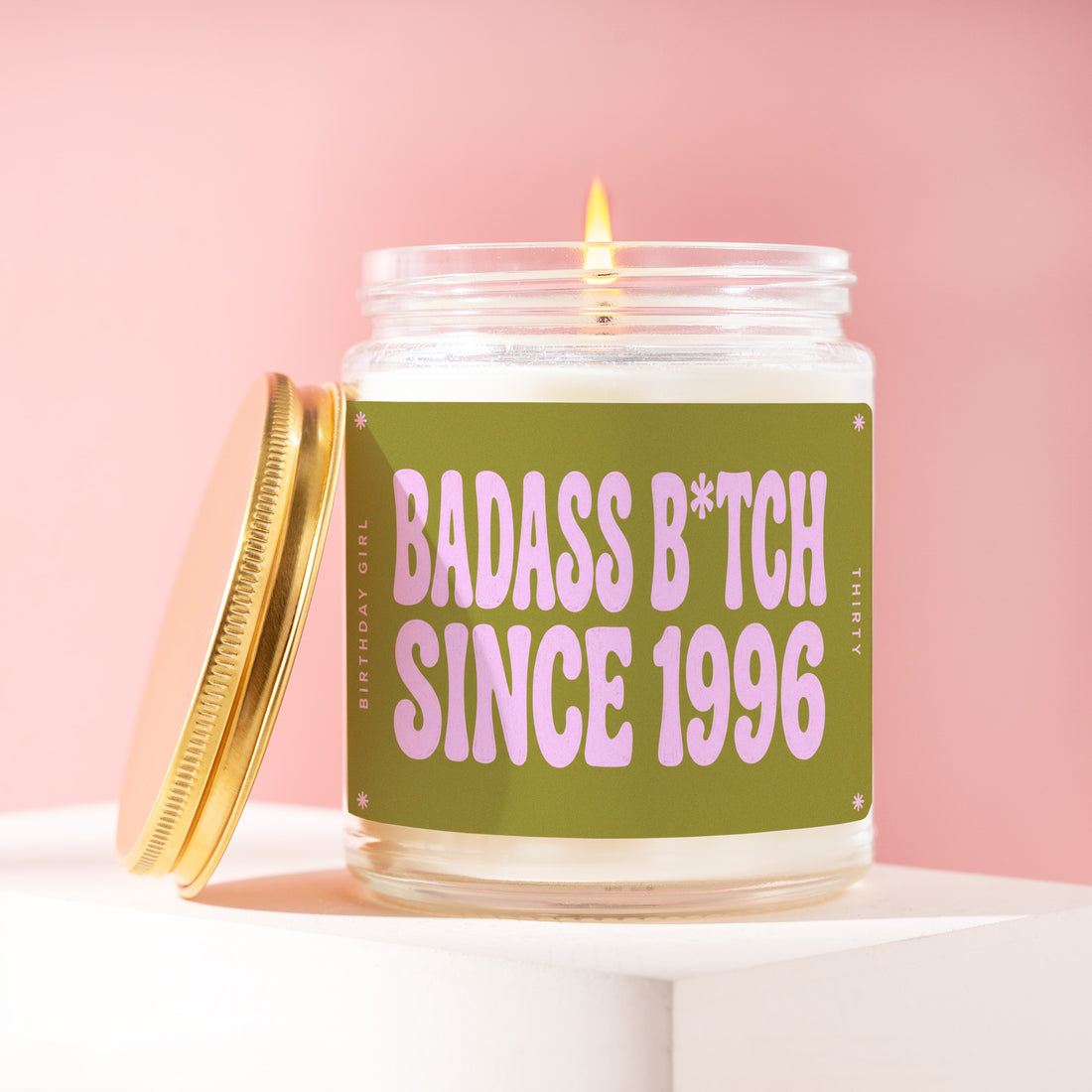Born in 96 Candle, 30th Birthday Gift for Her, Badass B*tch Since 1996, Happy Thirty Daughter, Girlfriend, Wife, Milestone Bday Party R272