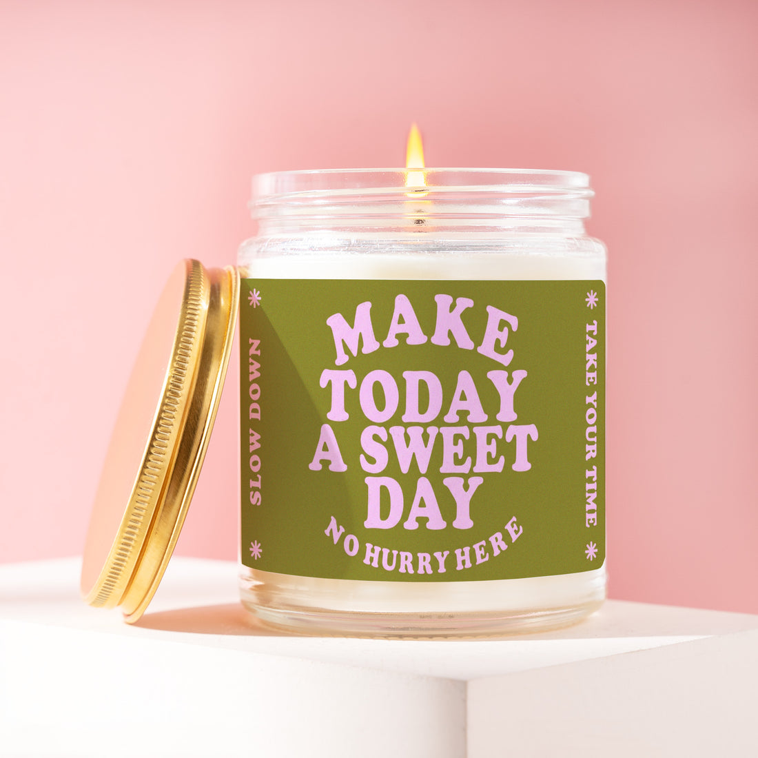 Encouragement Candle, Thinking of You Gift, Make Today a Sweet Day, Cheer Up Gift, Encouragement Gift, Good Luck Gift, Gift for Friend R028