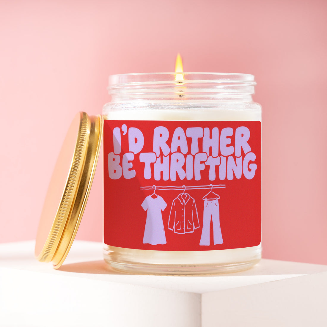 Thrifting Candle, Thrifting Gift, I'd Rather Be Thrifting, Gift for Her, Thank You Gift, Appreciation Gift, Gift for Him, Funny Candle R209