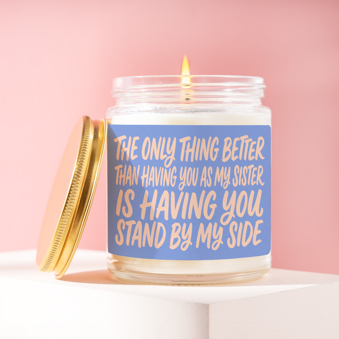 Bridesmaid Proposal for Sister, Having You Stand by My Side Candle, Matron of Honor Ask, Present from the Bride, Bridal Party Gift R440