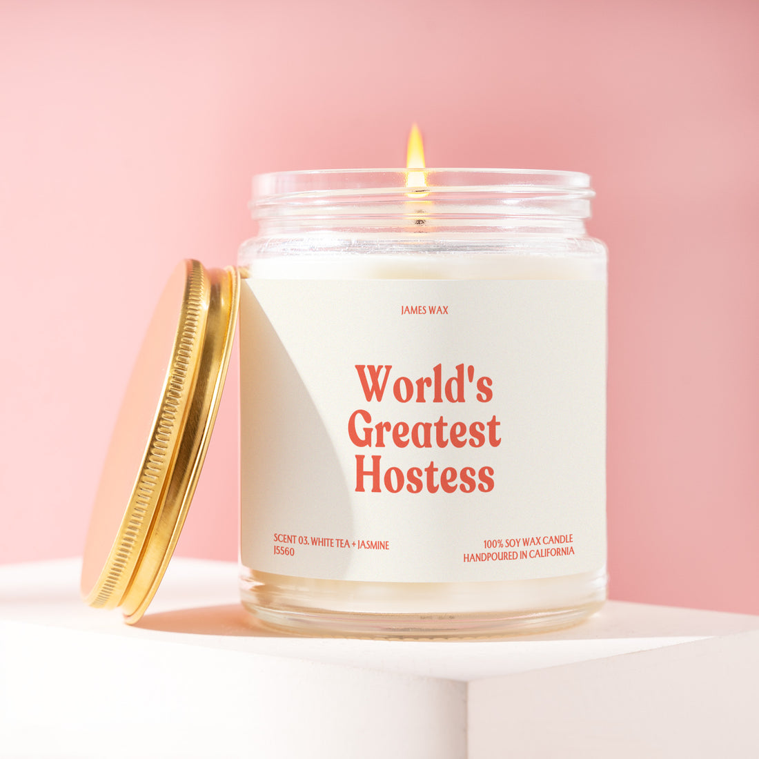 Hostess Candle, World's Greatest Hostess, Hostess Card, Hostess Gift, Thank You Gift Ideas, Housewarming Gifts, Dinner Party Gift J5560