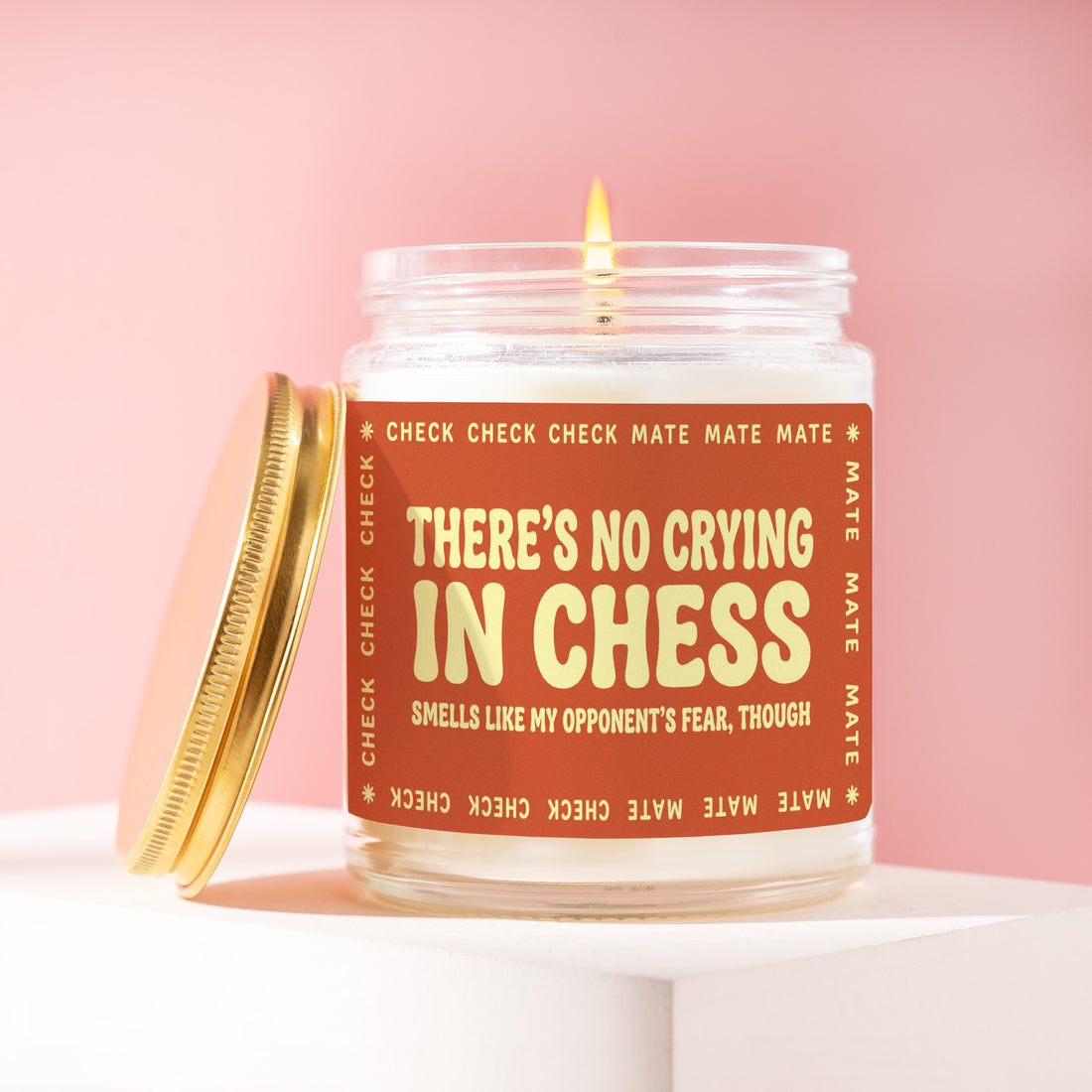Funny Chess Gift, Chess Candle for Him, Chess Coach Gifts, There's No Crying in Chess, Smells Like My Opponent's Fear, Game Night R578