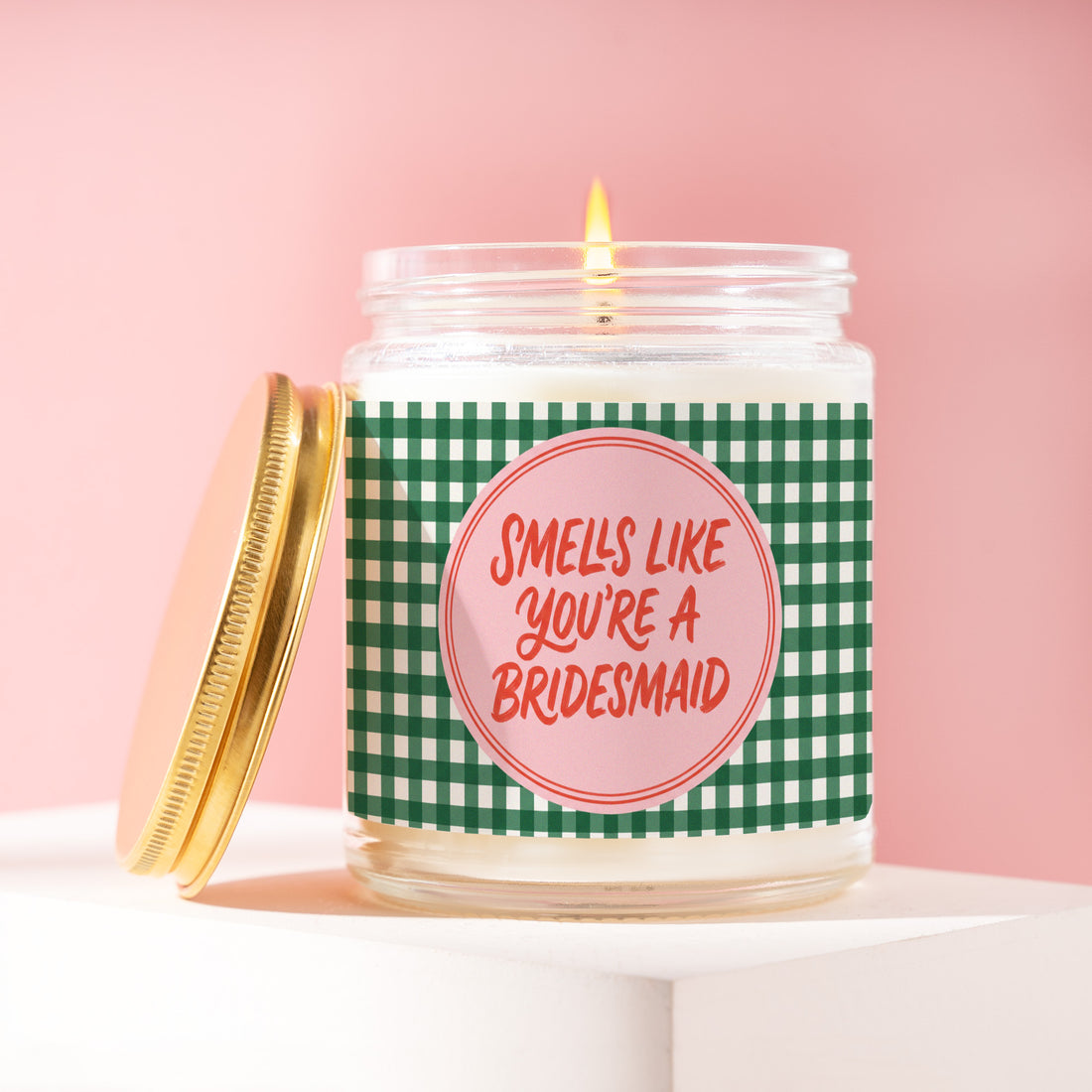 Italian Bachelorette Candle, Gingham Bridal Shower Gift, Smells Like You're A Bridesmaid, Picnic Decor, Trattoria Theme, Sister, Squad R326