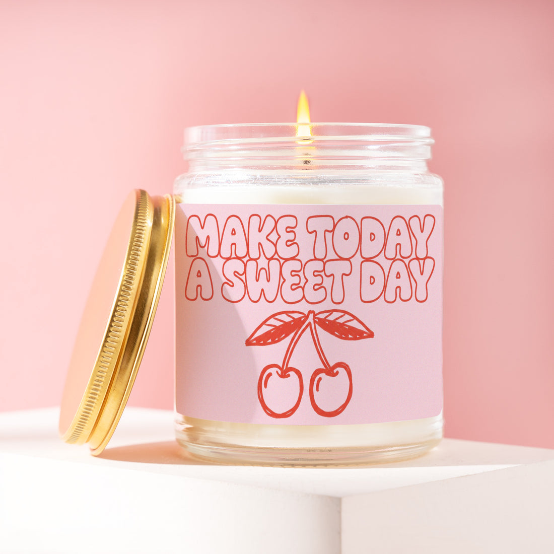 Thinking of You Candle, Thinking of You Gift, Make Today a Sweet Day, Gift for Friend, Cheer Up Gift, Good Luck Gift, Motivational Gift R175