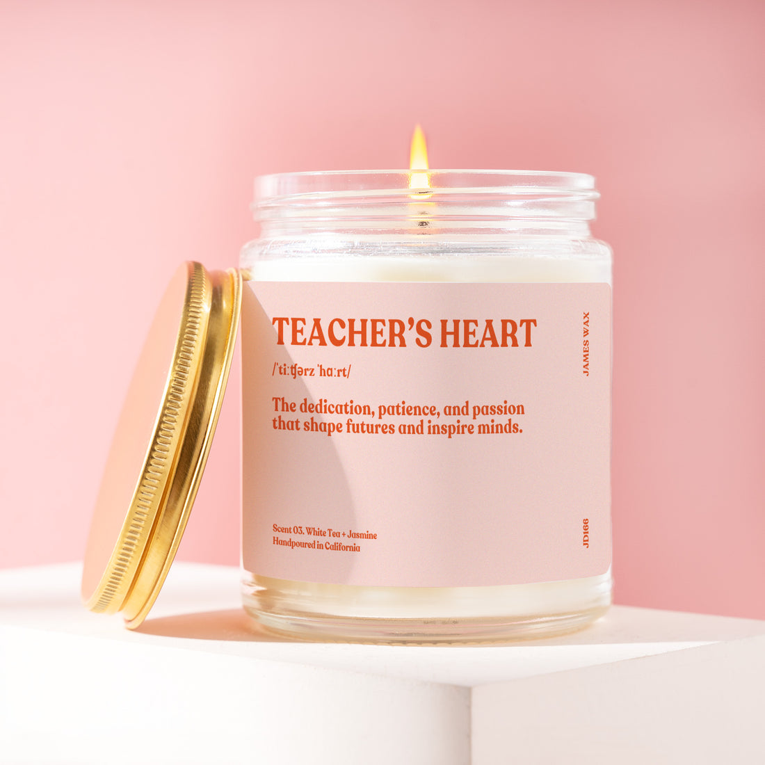 Teacher Gift Teacher’s Heart Definition Candle Thoughtful Candle for Dedicated Teachers Unique Gift for Patience Passion and Love JD166