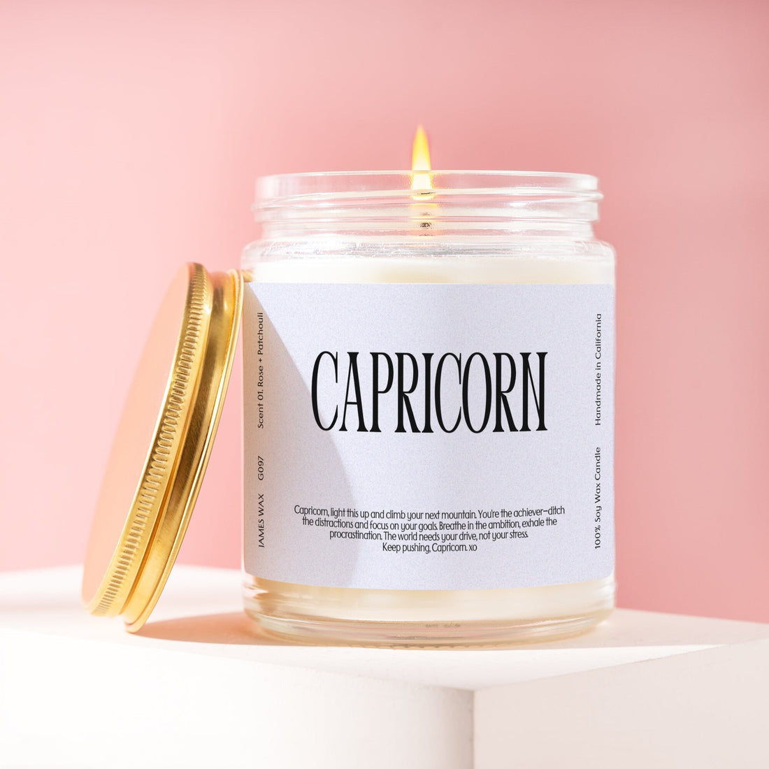 Capricorn Gift Zodiac Sign Candle Astrology Charm Gift Personalizable Birthday Capricorn G097