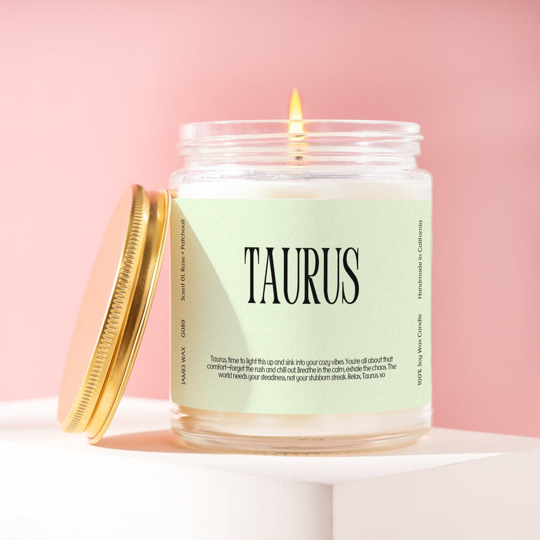 Taurus Gift Zodiac Sign Candle Astrology Charm Gift Personalizable Birthday Taurus G089