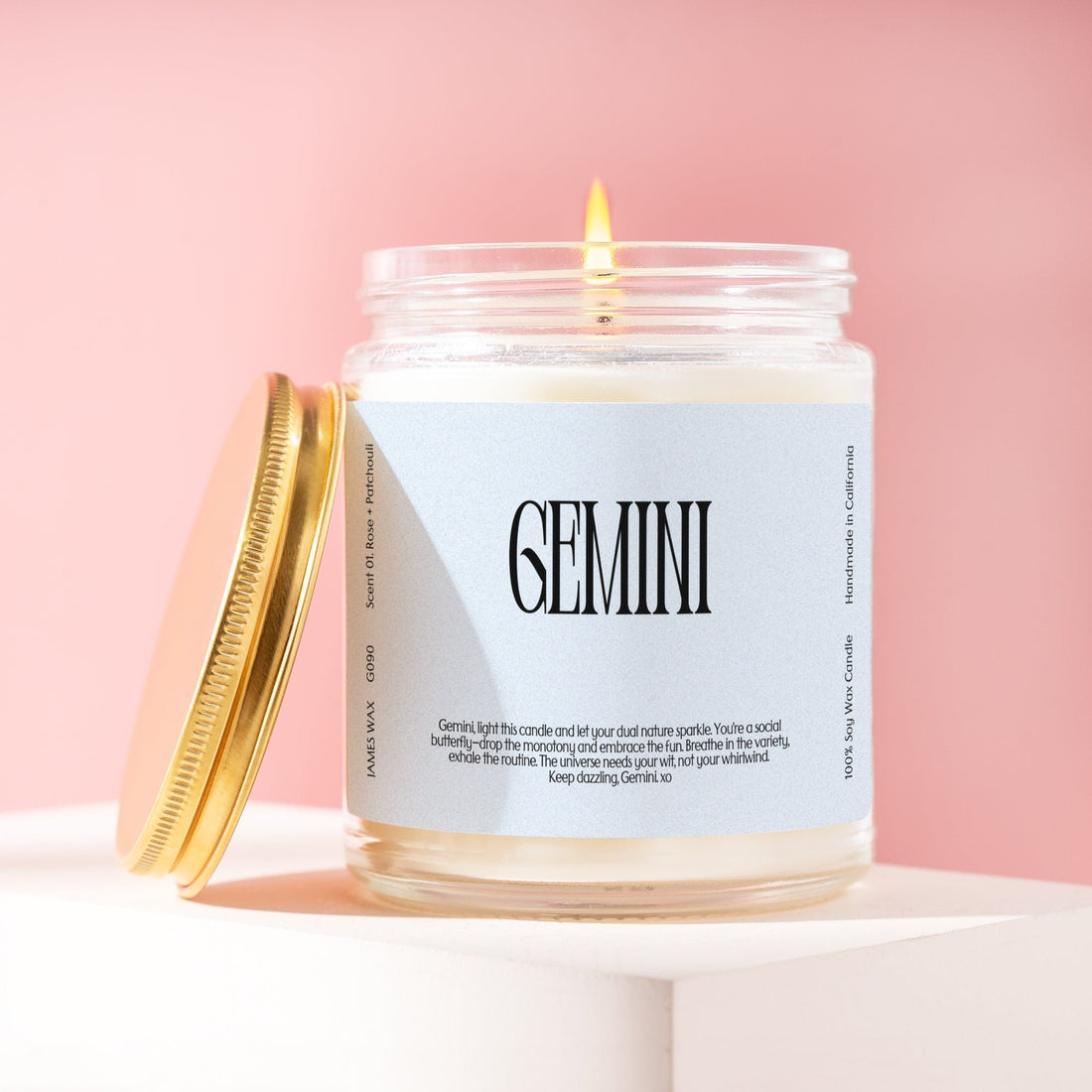 Gemini Gift Zodiac Sign Candle Astrology Charm Gift Personalizable Birthday Gemini G090