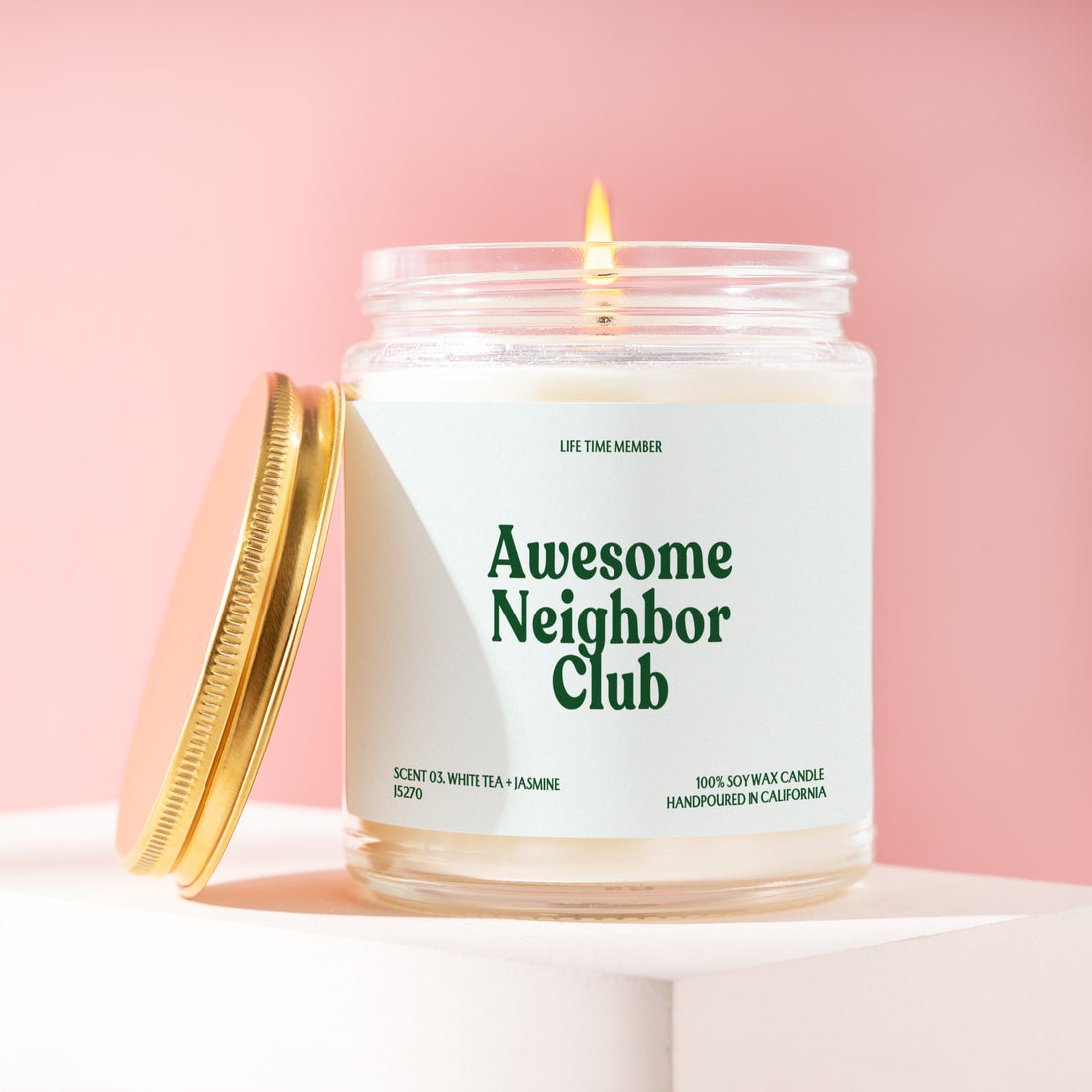 Neighbor Candle, Awesome Neighbor Club, Neighbor Card, Neighbor Gift, Hostess Gift, Housewarming Gifts, Thank You Gift Ideas, Gift Box J5270
