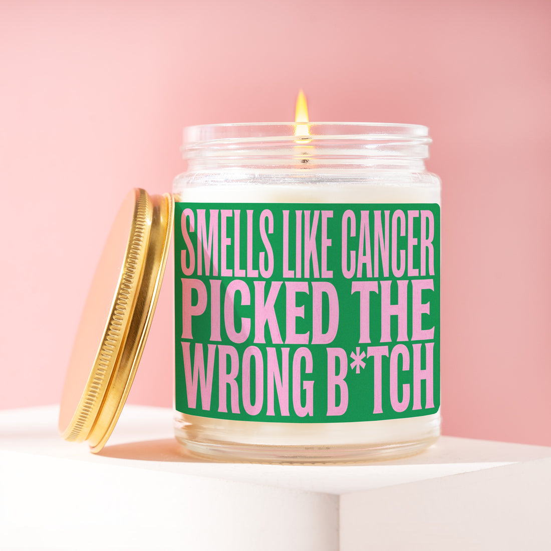 End of Chemo Candle, Remission Gift, Smells Like Cancer Picked The Wrong B*tch, Ring the Bell Celebration, Survivor Present, Mom, Wife R280