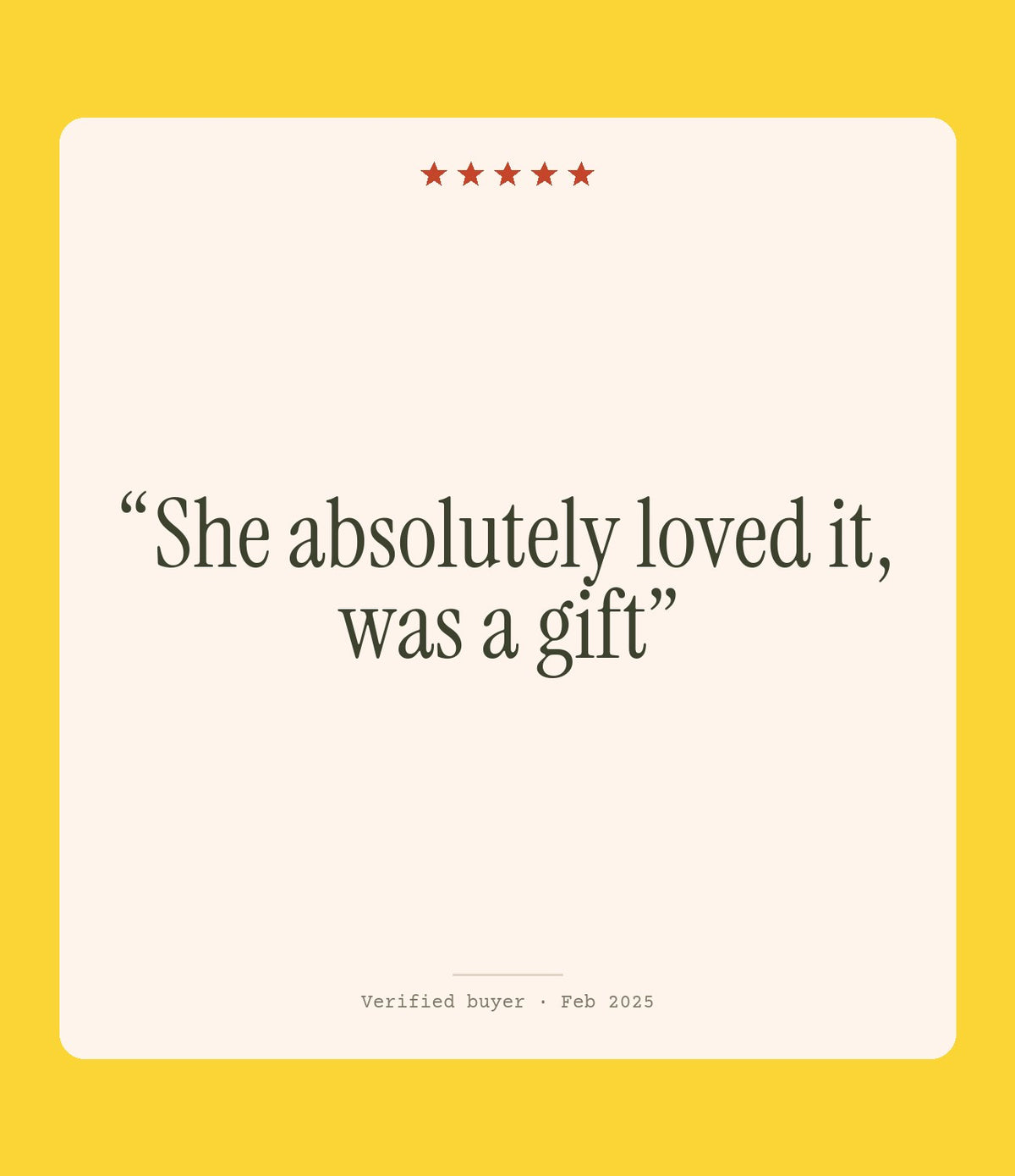 Verified buyer review: She absolutely loved it, was a gift
