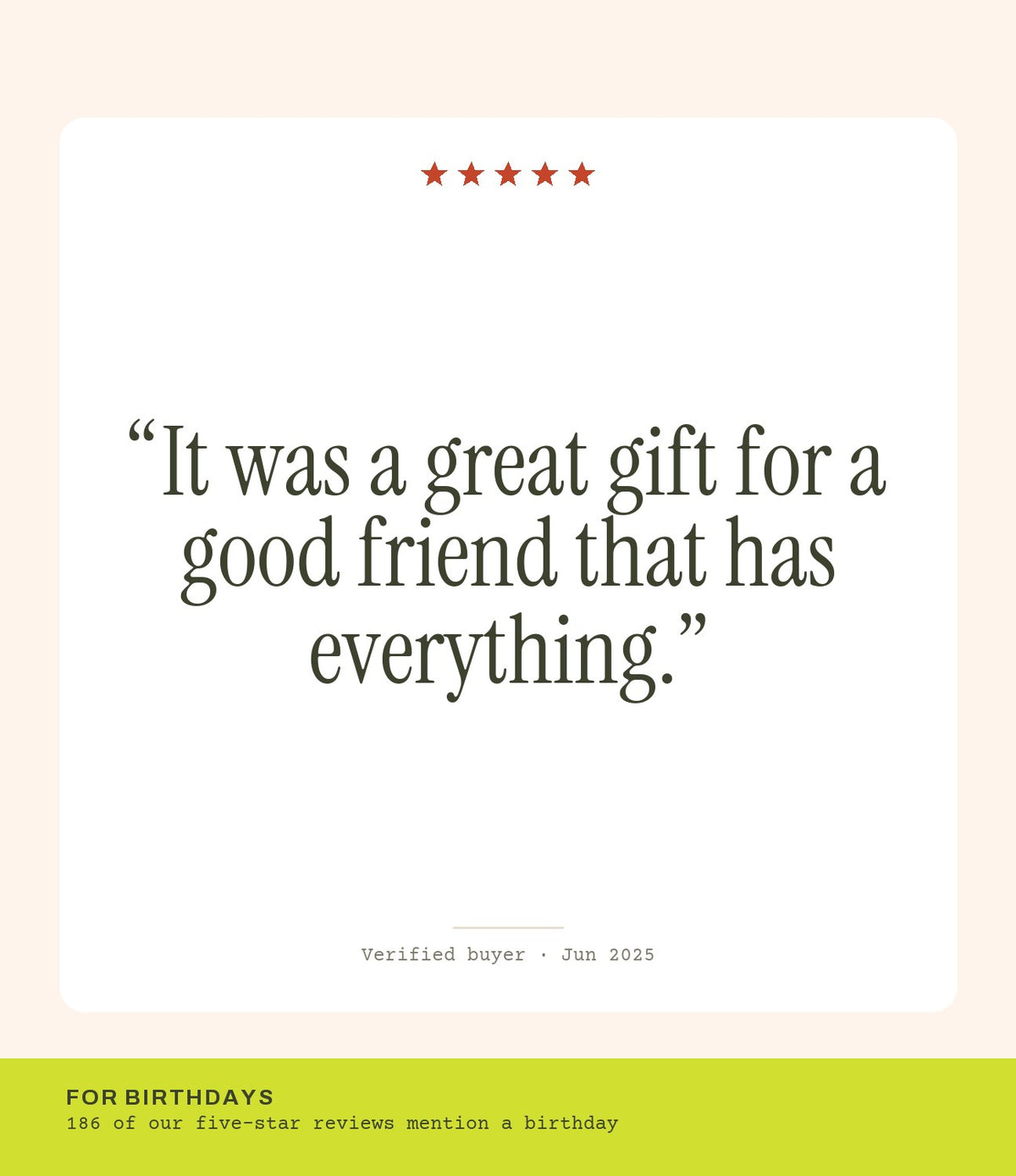 Verified buyer review: It was a great gift for a good friend that has everything.