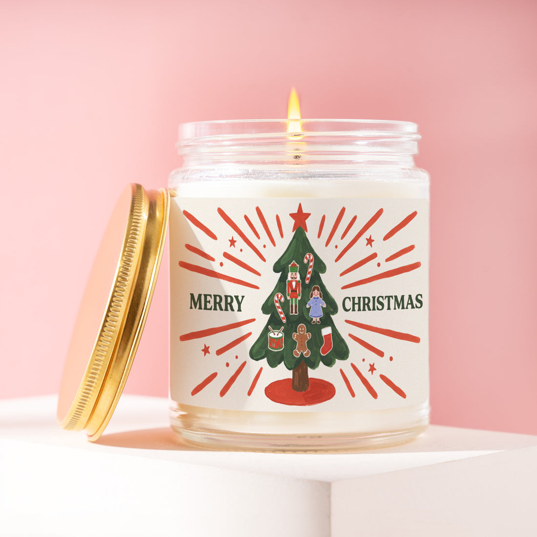 Nutcracker Tree Candle, Nutcracker Christmas Gift for Her, Nutcracker Gifts, Merry Christmas, Secret Santa, Stocking Stuffer R510