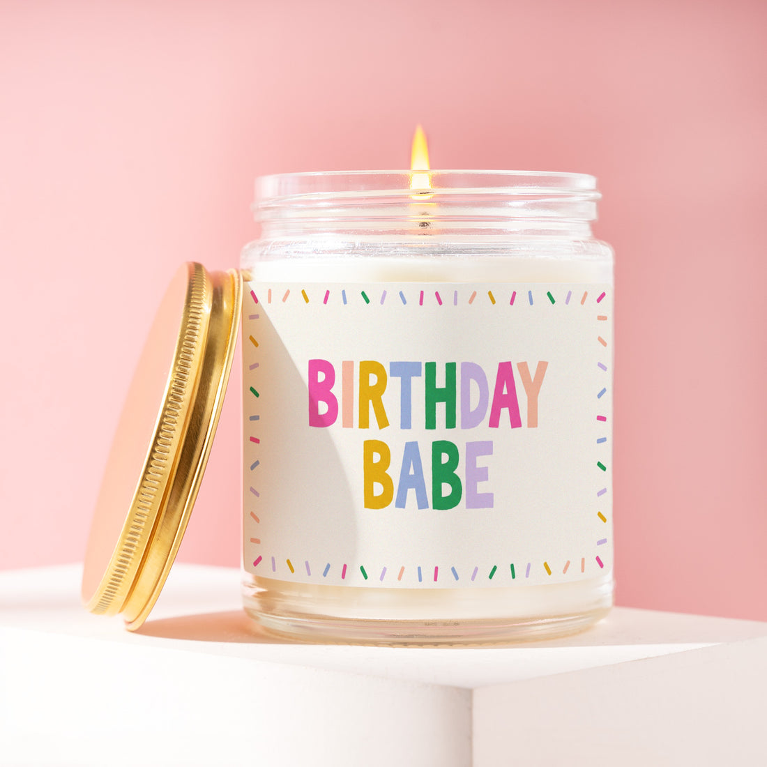 Birthday Babe Candle, Funny Gift for Her, Confetti Party Present for Bestie, Sister, Coworker, Girls Night Idea R052