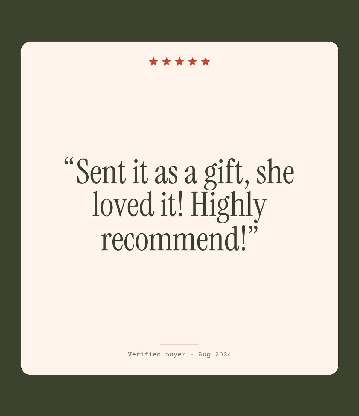 Verified buyer review: Sent it as a gift, she loved it! Highly recommend!
