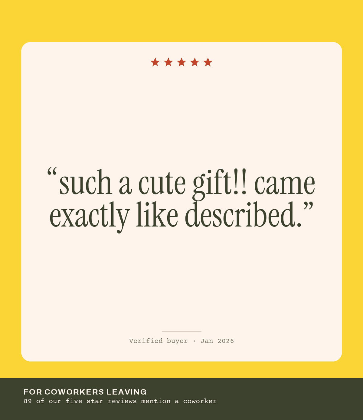 Verified buyer review: such a cute gift!! came exactly like described.
