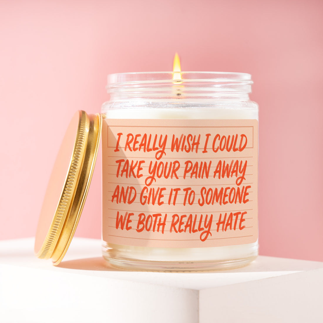 Get Well Soon Gift for Her, I Really Wish I Could Take Your Pain Away Candle, Funny Recovery Care Package, Get Well Basket R431