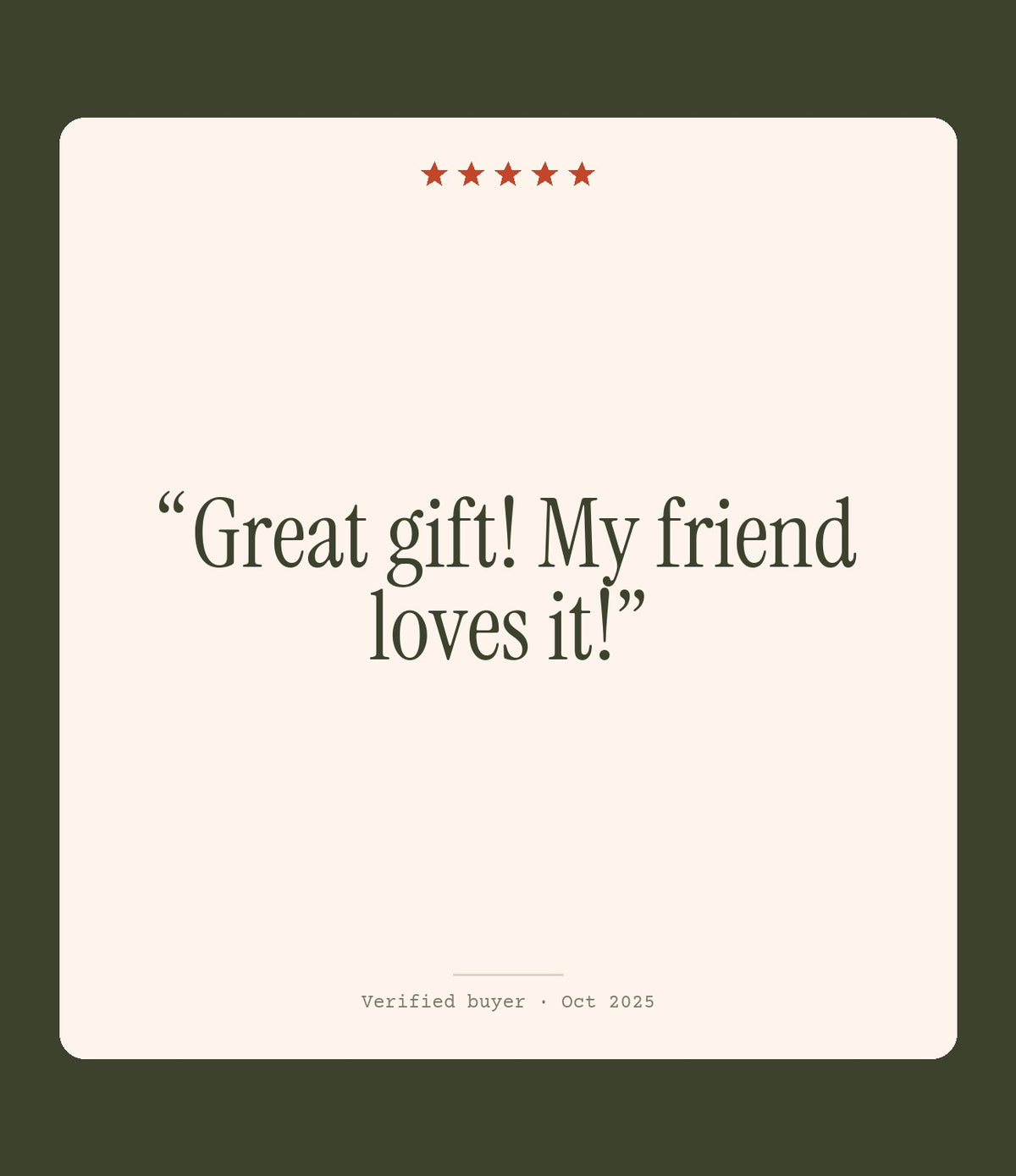 Verified buyer review: Great gift! My friend loves it!