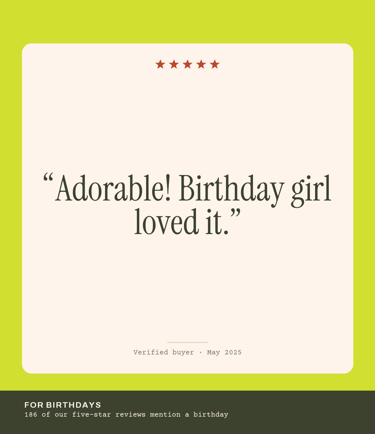 Verified buyer review: Adorable! Birthday girl loved it.