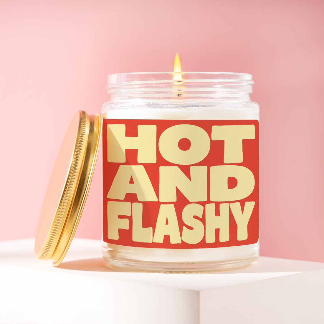 Hot and Flashy Candle, Funny Menopause Gift for Her, Midlife Birthday Present for Mom, Bestie, Sweaty Humor Idea R117