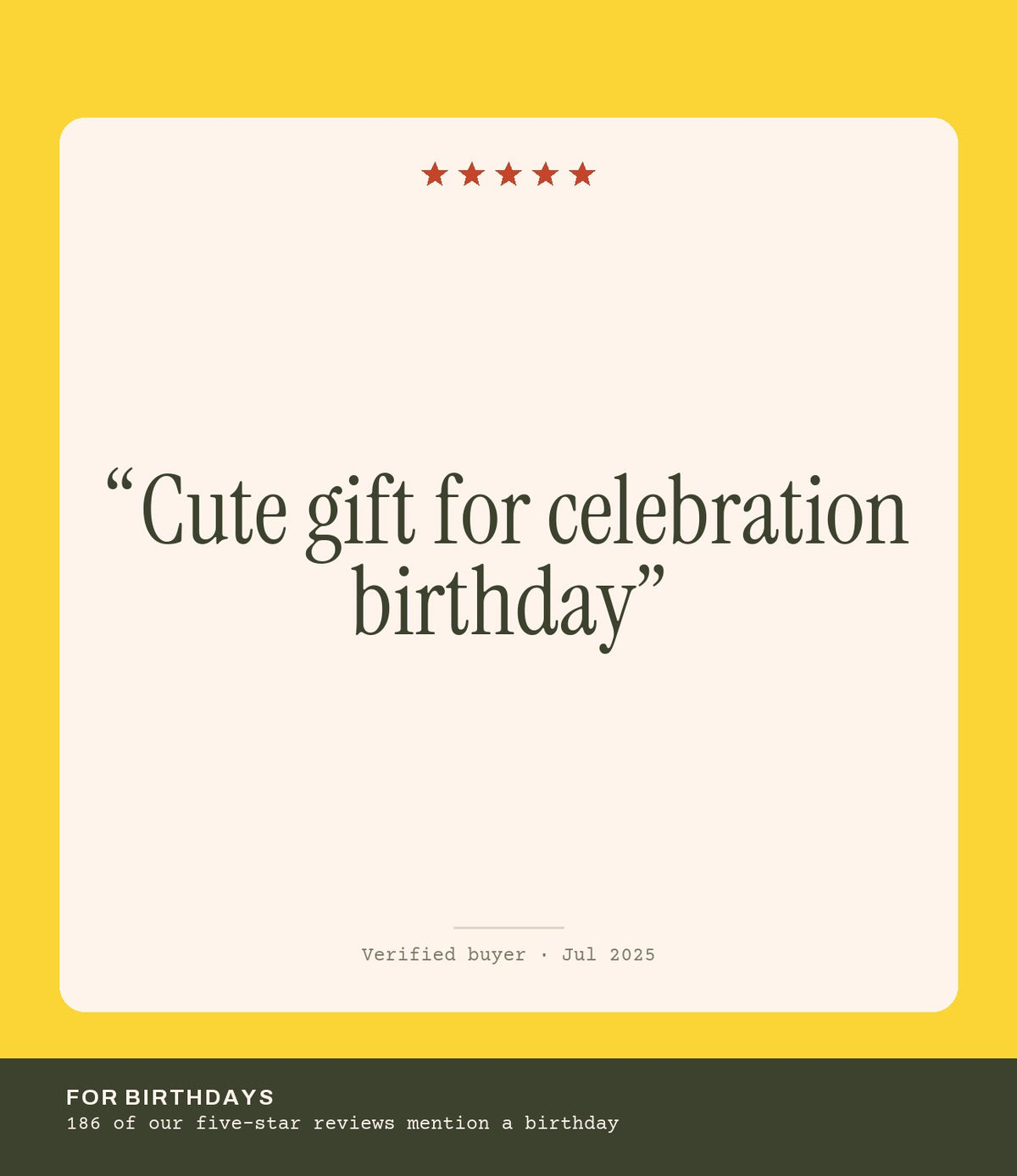 Verified buyer review: Cute gift for celebration birthday