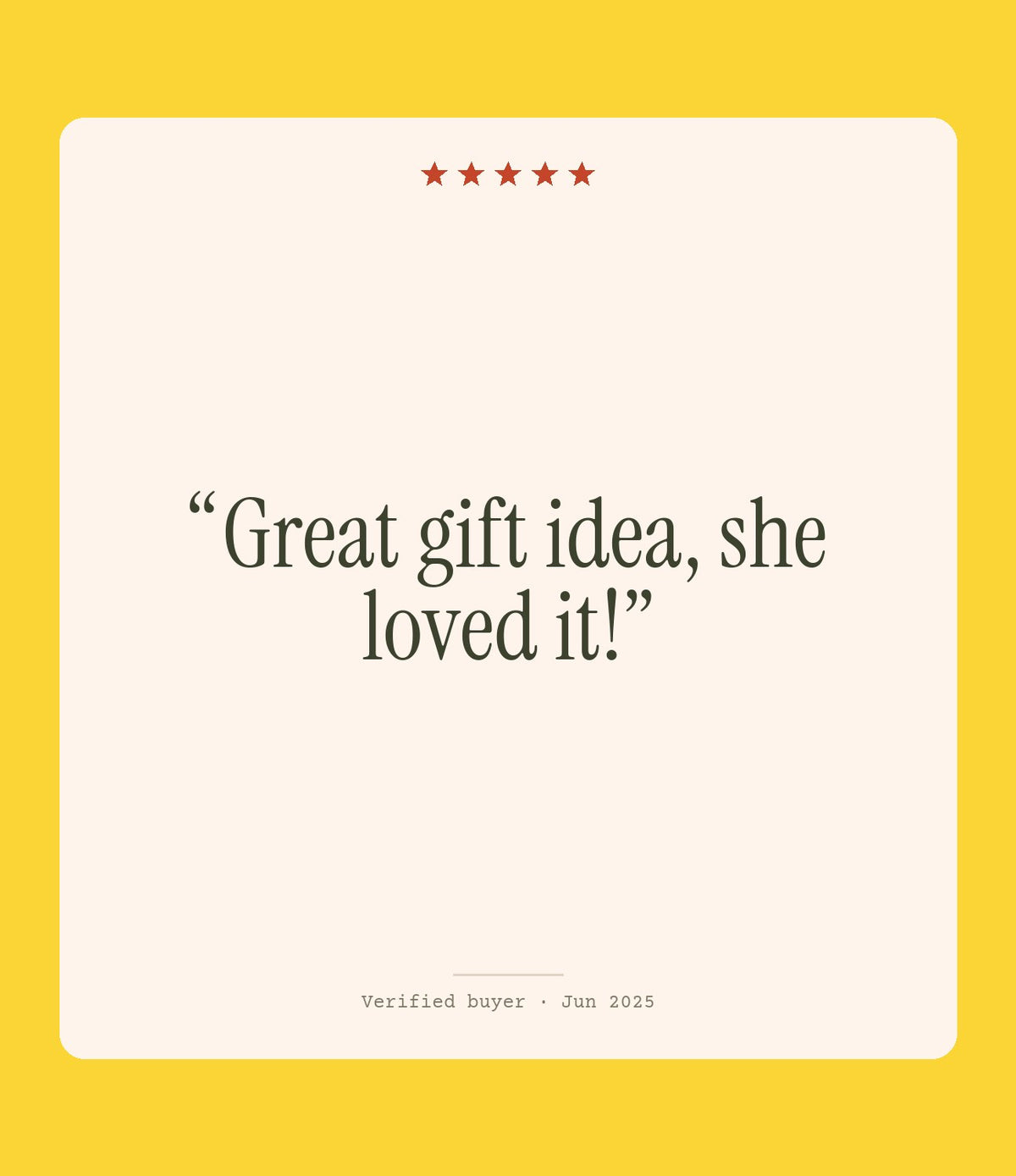 Verified buyer review: Great gift idea, she loved it!