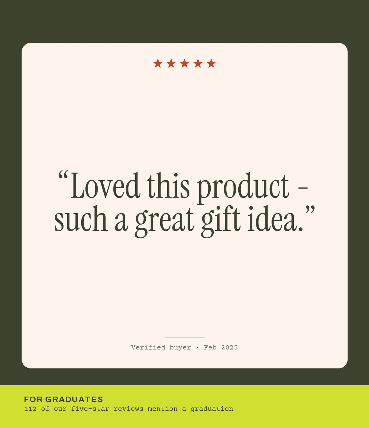 Verified buyer review: Loved this product - such a great gift idea.